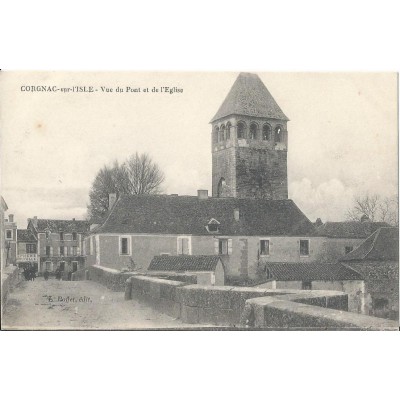 Corgnac-sur-l'Isle - Vue du Pont et de l'église